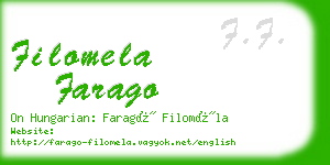 filomela farago business card